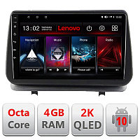 Navigatie dedicata Lenovo Renault Clio 3 2005-2013, Octacore, 4Gb RAM, 64Gb Hdd, 4G, QLED 2K, DSP, Carplay,
