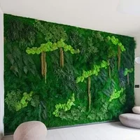 Perete natural Moss Forest cu muschi si plante stabilizate - 1mp - Fara Rama