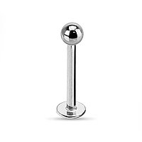 Piercing Ureche Labret - 1.2x8x2.5 - argintiu bilă simplă