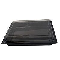 Tavita neagra din plastic cu capac transparent ,275x237
