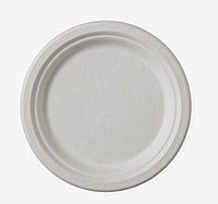Farfurii biodegradabile rotunde, trestie de zahar, Ø 26 cm, set 25 buc