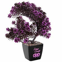 Bonsai mov decorativ artificial, ghiveci frumos, 35 cm, GLN 429K
