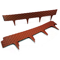 Gard pentru gradina din plastic flexibil, set 3 buc,?800x100/200 mm, 2.40 m