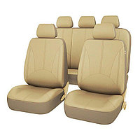 Set 11 huse scaun auto Universale din piele ecologica Bej, AG338F