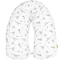Perna pentru alaptat 2 in 1 Ammi+, Skiddou, Puff catcher, Alb, ?109 x 48 x 20 cm
