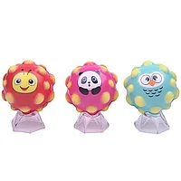 Set 3 mingi Saltarete cu lumini, super ball, multicolor, 7 cm