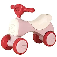 Bicicleta fara pedale cu 4 roti pentru copii, lumini Led si Muzica, 1-3 ani, Roz Pal