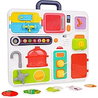 Tabla cu activitati de bucatarie, muzica si lumini, Montessori, Plastic ABS