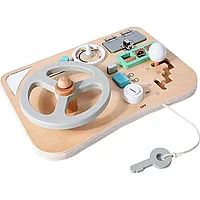 Placa senzoriala cu activitati de sofer si volan, Montessori
