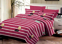 Lenjerie de pat cu husa elastic Saturn din bumbac mercerizat, multicolor Matrimonial 2 huse perna 70 x 70