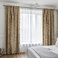 Draperie din catifea texturata cu inele, Madison, densitate 700 g/ml, Brinda, 1 buc 150 cm 210 cm Inele albe