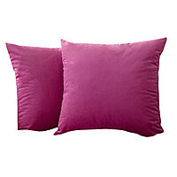 Set 2 huse pernute decorative din catifea cu fermoar, Madison, densitate 700 g/ml, Magenta 50 x 70