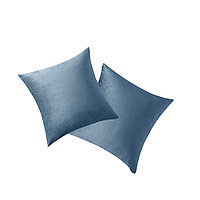 Set 2 huse pernute decorative din catifea cu fermoar, Madison, densitate 700 g/ml, Stone 45 x 45