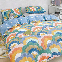 Lenjerie de pat Happy Bear din bumbac ranforce, gramaj tesatura 120 g/mp, multicolor O persoana 2 huse perna