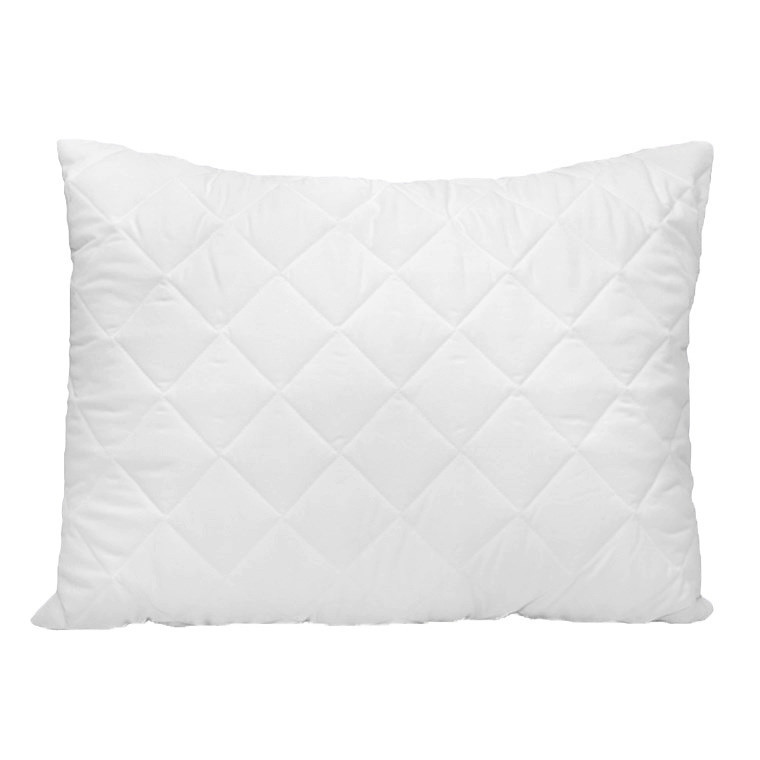 Perna antialergica cu umplutura din puf siliconizat si fata matlasata, Alb 50 x 70 cm - foto 1 - id-p93922506