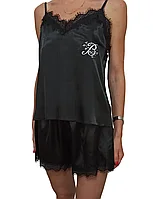 Pijama Dama Satin Spaghetti Roz - L - DA