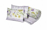 Set Pilotă Flori Mov 200x220 cm și 2 Perne 50x70 cm