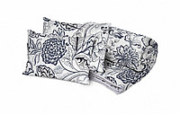 Set Pilotă Flori Alb Negru 200x220 cm și 2 Perne 50x70 cm