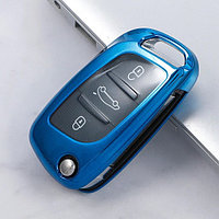 Husa TPU Cheie Briceag Peugeot Citroen 2 sau 3 Butoane Albastra