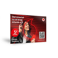 Cartela Prepay Vodafone, credit 5 Euro, cartela sim cu număr