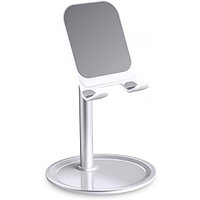 Suport birou din aluminiu pentru telefoane - Alb/Silver