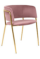 Scaun dining DELTA Velvet Roz Murdar