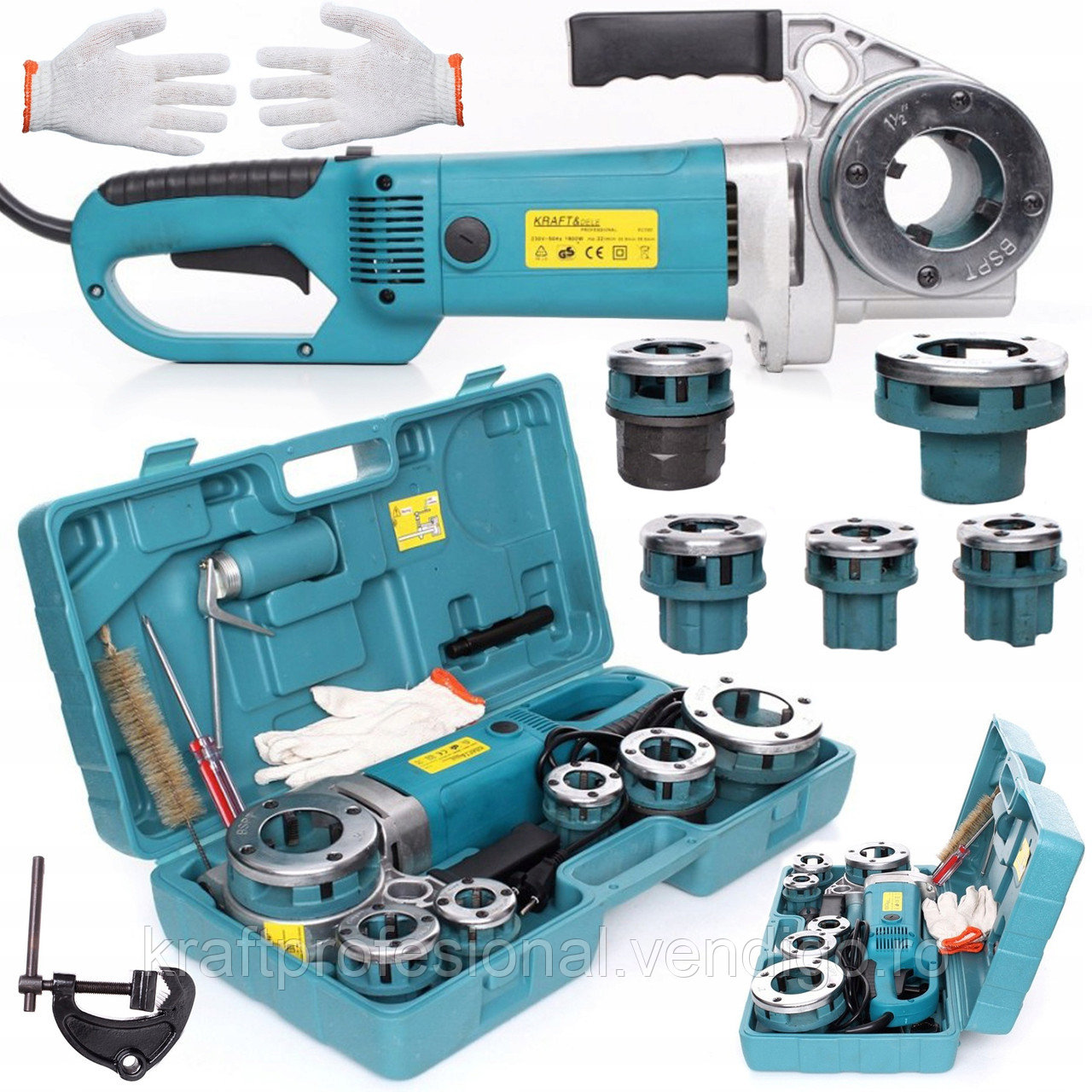 Cuplă filetat electrică din 6 piese KraftProfesional EC592 - foto 1 - id-p94260239