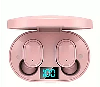 Casti Wireless E6S V5.3 Android cu sunet stereo si carcasa de incarcare ROZ