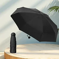 Mini umbrela, impermeabila, protective UV, relativ rezistenta, 95 cm, negru