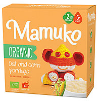 Porridge din 2 cereale ovaz si porumb bio, 6+ luni, 200g Mamuko