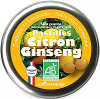 Bomboane artizanale cu lamaie si ginseng bio, 45g, Aromandise