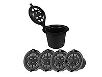 Set 5 buc Capsule reutilizabile din plastic ecologic si inox compatibile cu aparatele Nespresso