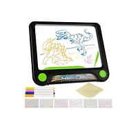 Tableta grafica/desenat, magnetica, pentru copii, 4 markere, LED, 3xAAA, 24.5x21x2 cm