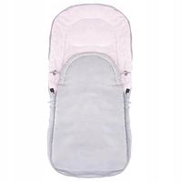 Sac de dormit pentru copii, bebelusi, cu husa, gri si roz, 90x43/35 cm, Springos