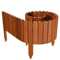 Gard de gradina decorativ din lemn, maro, 200x20 cm