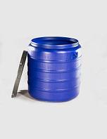 Bidon 350 litri, Plastic cu capac prin infiletare,74 x 89 cm, Albastru