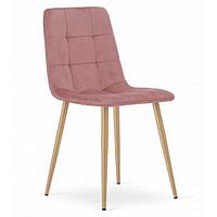 Scaun bucatarie/dining, Mercaton, Kara, catifea, lemn, roz, 44.5x50.5x87 cm