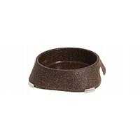 Castron pentru hranirea animalelor de companie cu suporti antiderapanti, Maro, 13.2x13.2x3.6 cm, MCT-PS102