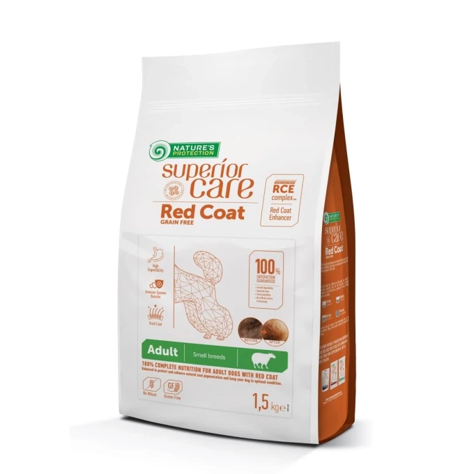 Hrana uscata caini, Nature s Protection Superior Care Red Coat Grain Free Lamb Adult SmalllMini Breeds, 1.5Kg - foto 1 - id-p94510242