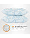 Set 2 perne puf gasca bleu cu trandafiri 50x70 cm - foto 1 - id-p94616489