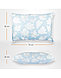 Set 2 perne puf gasca bleu cu trandafiri 50x70 cm - foto 2 - id-p94616489