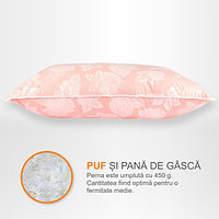 Perna puf gasca roz cu trandafiri 50x70 cm