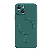Husa Protectie Flippy Compatibila cu iPhone 14 Pro Max, Liquid MagSafe, Ring-Shaped, Magnetica, Verde