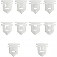 Set 10 cleme prag, Lateral, Fata, Compatibil cu Volvo C30/S40/S80/V50, Alb