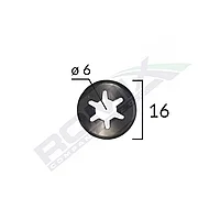 SAIBA FIXARE TAPITERIE UNIVERSAL - NEGRU - 16MM SET 25 BUC 61583