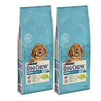 Hrana uscata pentru caini, Dog Chow Puppy Miel si Orez, 2 x 14Kg 2 x 14 Kg