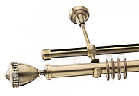 Galerie dubla Vienna, teava neteda si profil,grosime 25 si 19mm, aur antic
