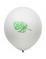 Set 12 baloane latex imprimate cu frunza 30 cm