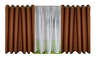 Set complet pentru fereastra DRAPERIE soft V12 CU INELE INOX + PERDEA 1008