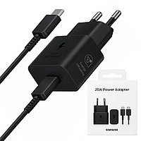 Incarcator priza USB-C, 25W + Cablu Type-C - Samsung (EP-T2510XWEGEU) - Black (Blister Packing)